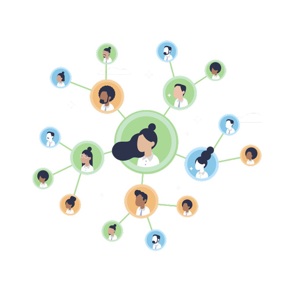 Network icon for advertising services